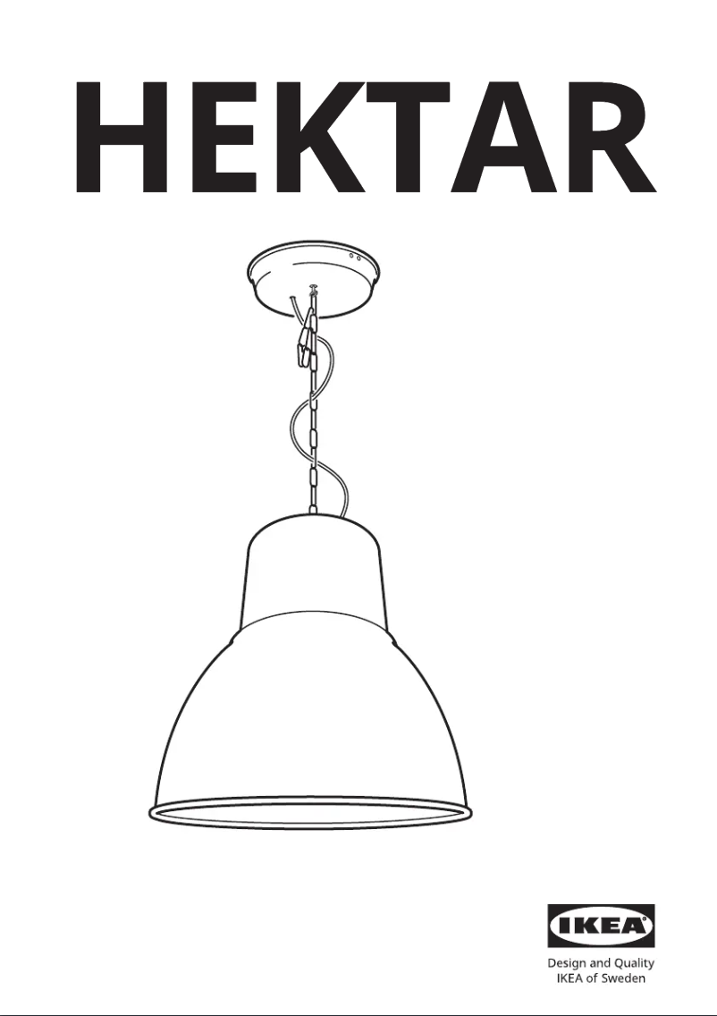 Page 1 de la notice Manuel utilisateur Ikea HEKTAR 802.165.34