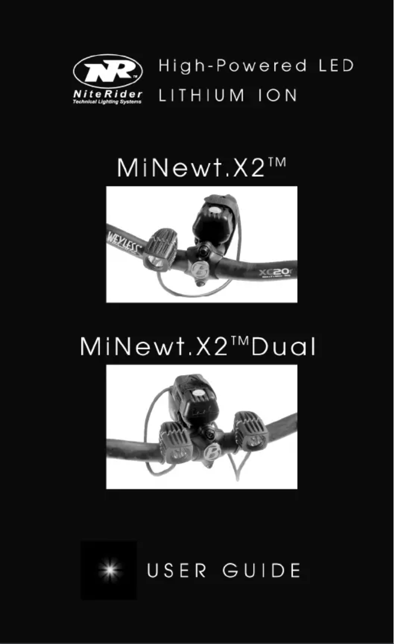 Page n°1 - Manuel utilisateur NiteRider MiNewt X2