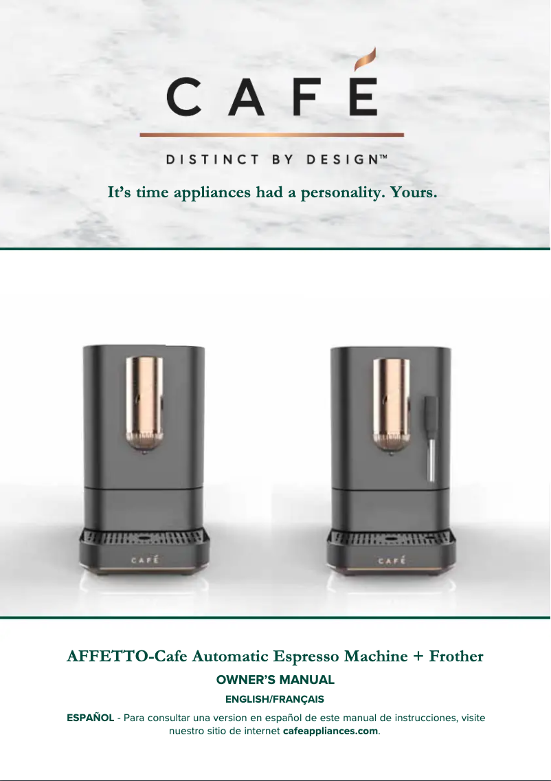 Page 1 de la notice Manuel utilisateur Café AFFETTO C7CEBAS3RD3