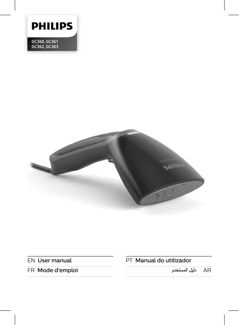 Imagen de la primera página del manual del dispositivo Steam&Go GC363