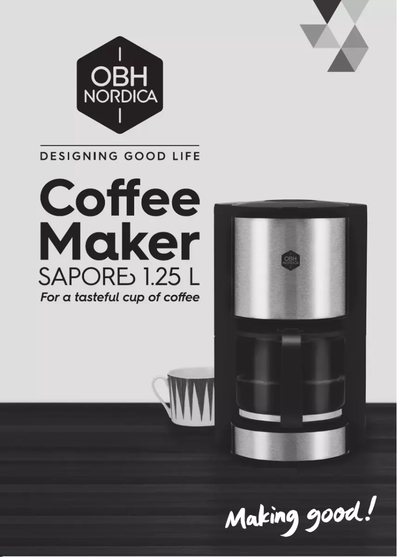 Image de la première page du manuel de l'appareil Sapore