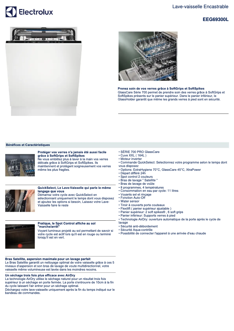 Image de la première page du manuel de l'appareil EEG69300L