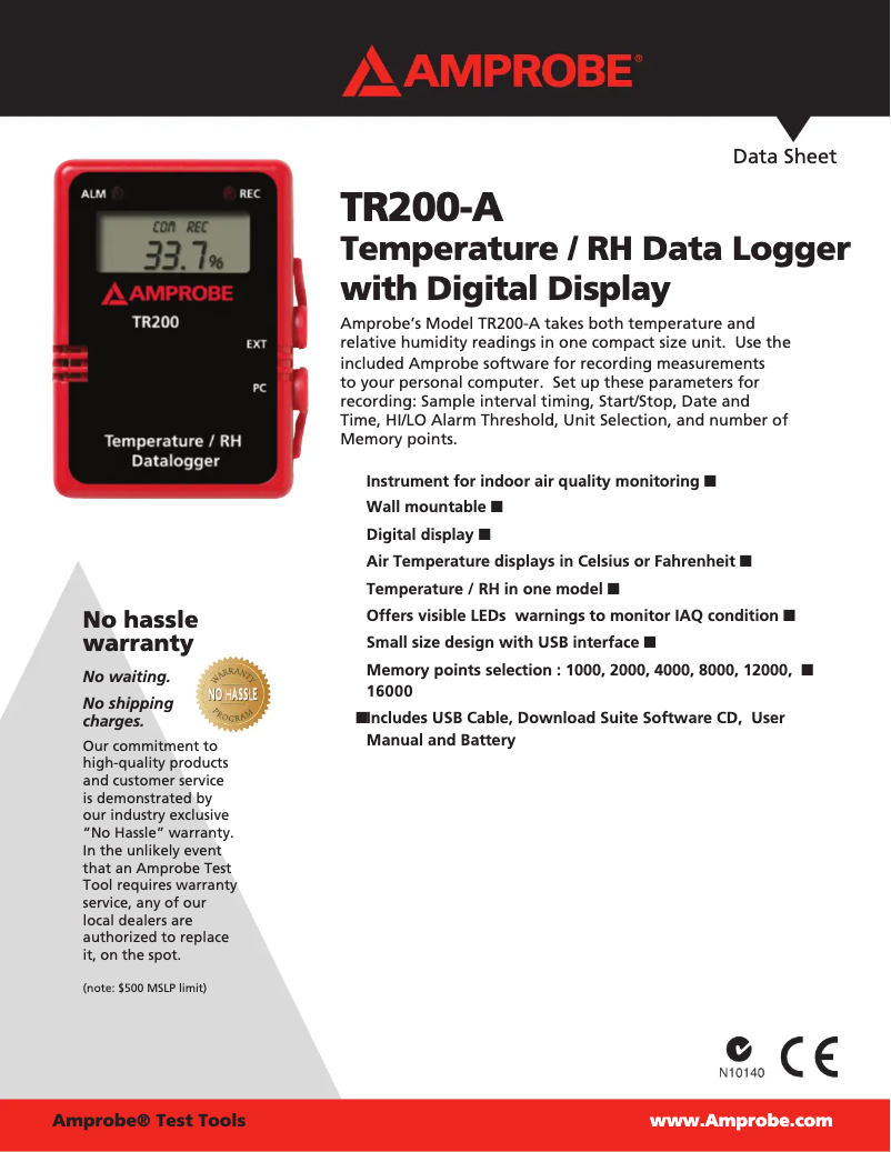 Image de la première page du manuel de l'appareil TR200-A