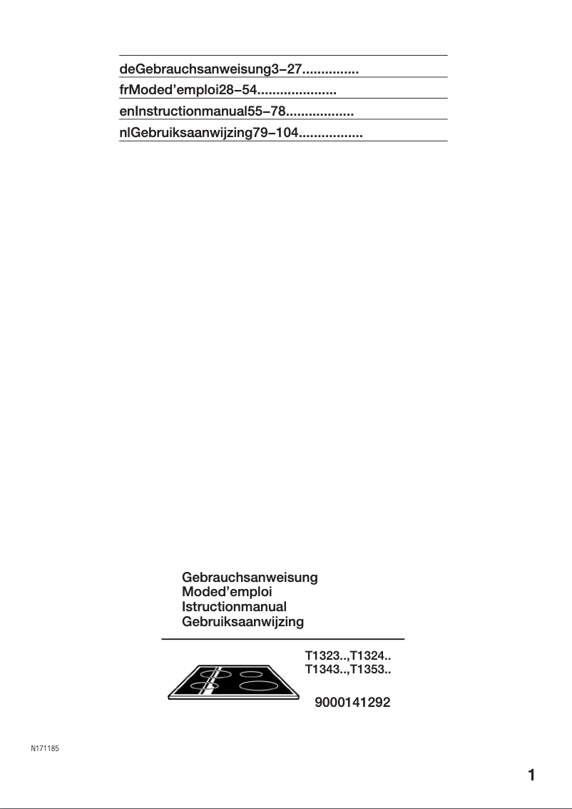 Page n°1 - Manuel utilisateur Neff T1343N0