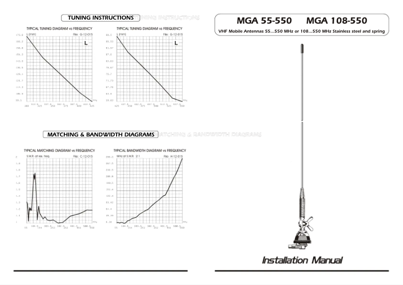Image de la première page du manuel de l'appareil MGA 108-550