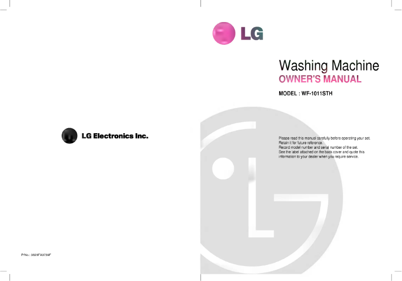 Page 1 de la notice Manuel utilisateur LG WF-1011STH