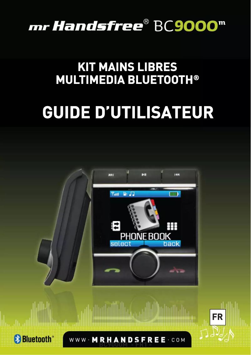 Page n°1 - Manuel utilisateur Mr. Handsfree BC9000m