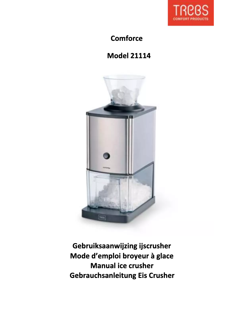 Page 1 de la notice Manuel utilisateur Trebs Comfortice 21114