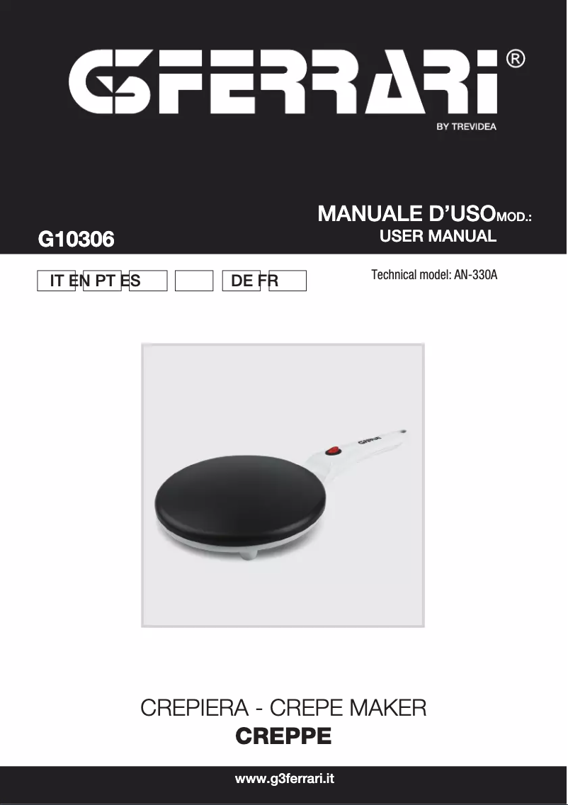 Page n°1 - Manuel utilisateur G3 Ferrari Creppe G10306