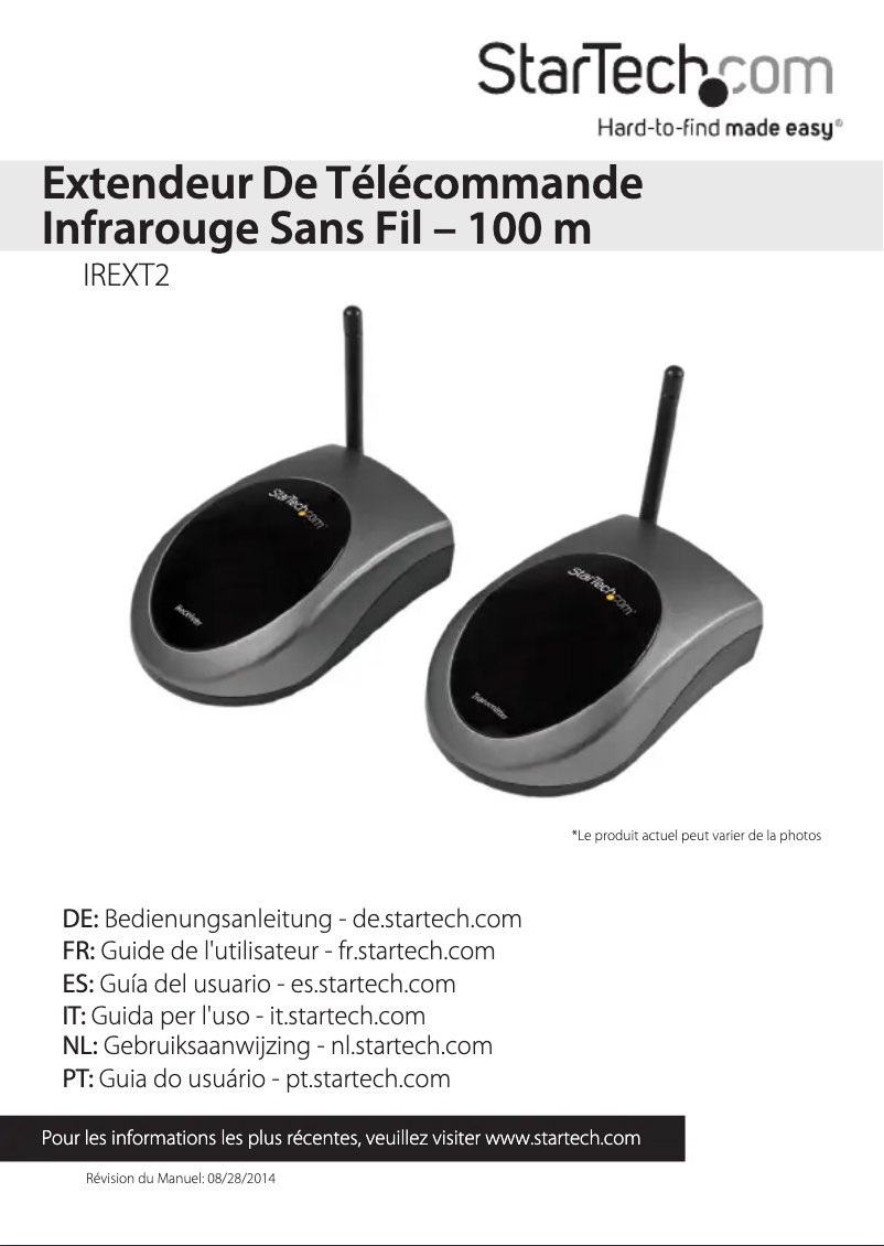 Page 1 de la notice Manuel utilisateur StarTech.com IREXT2