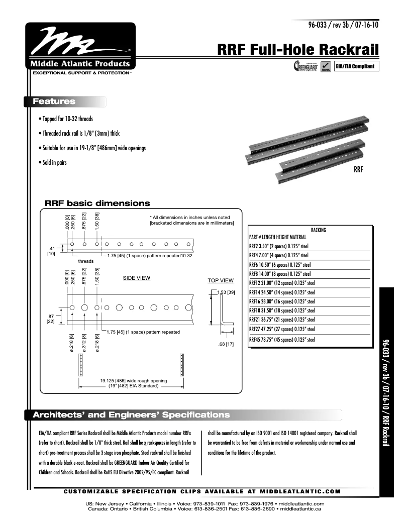 Imagen de la primera página del manual del dispositivo RRF10