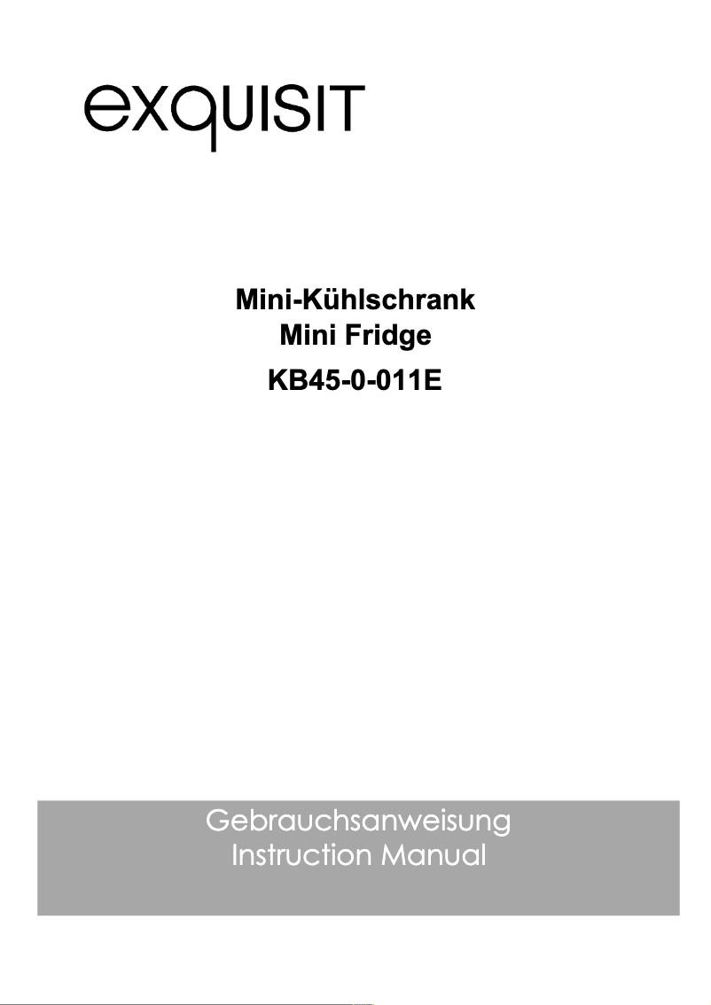Page n°1 - Manuel utilisateur Exquisit KB45-0-011E