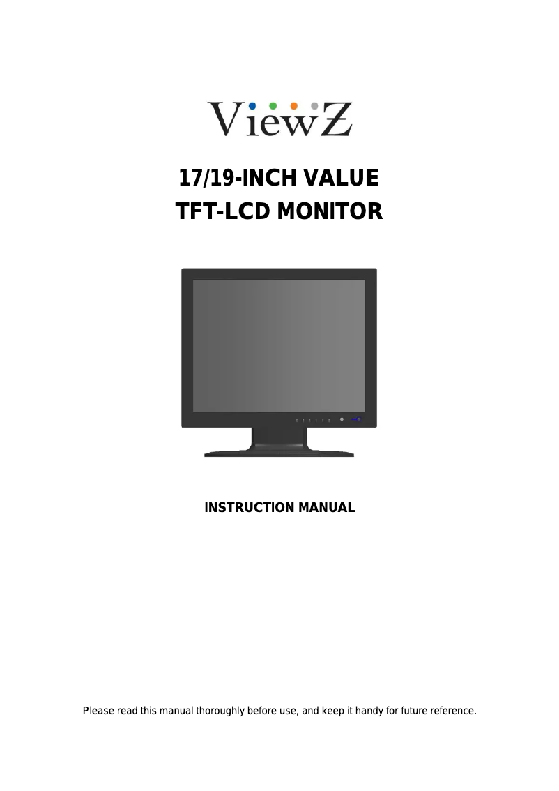 Image de la première page du manuel de l'appareil VZ-19RTA