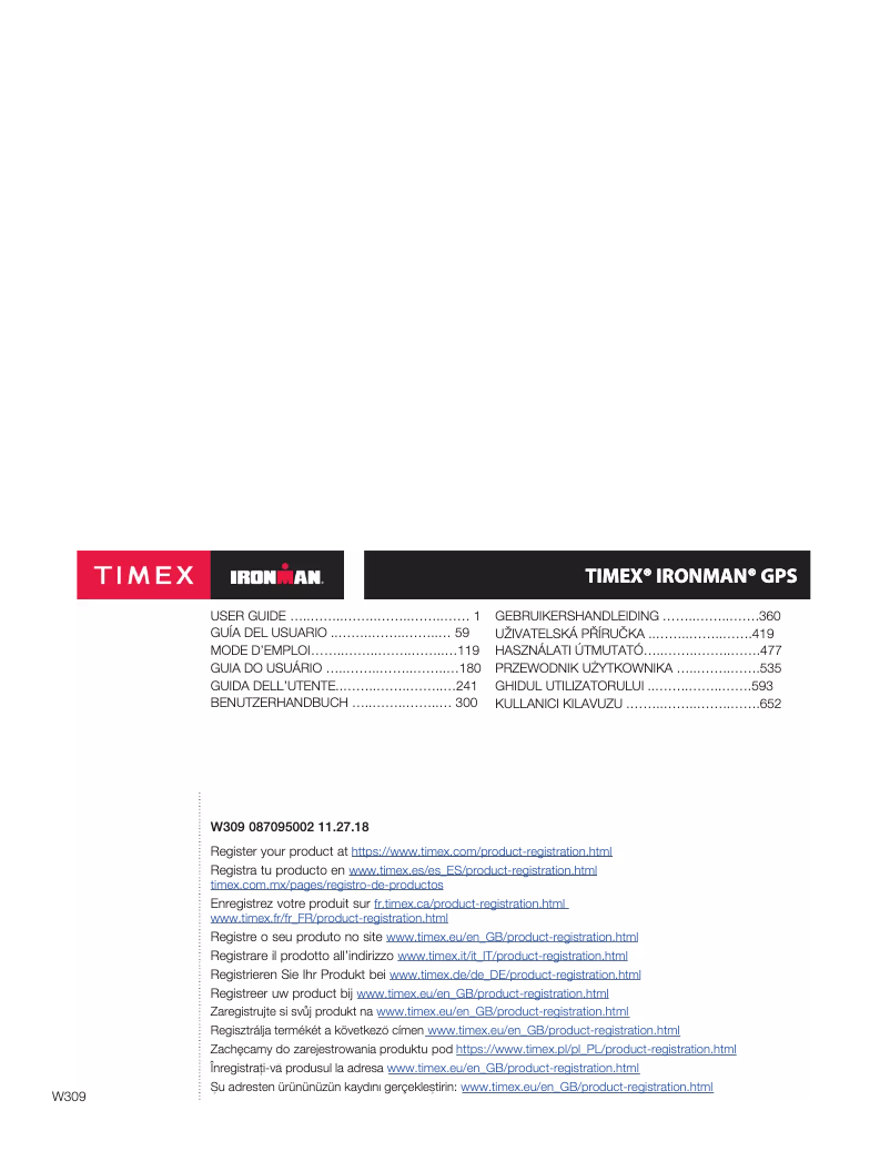Page n°1 - Manuel utilisateur Timex Ironman TW5M11900F5