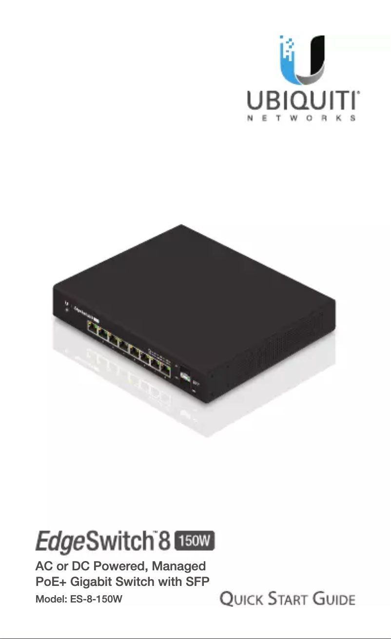 Page n°1 - Manuel utilisateur Ubiquiti Networks EdgeSwitch 8 ES-8-150W