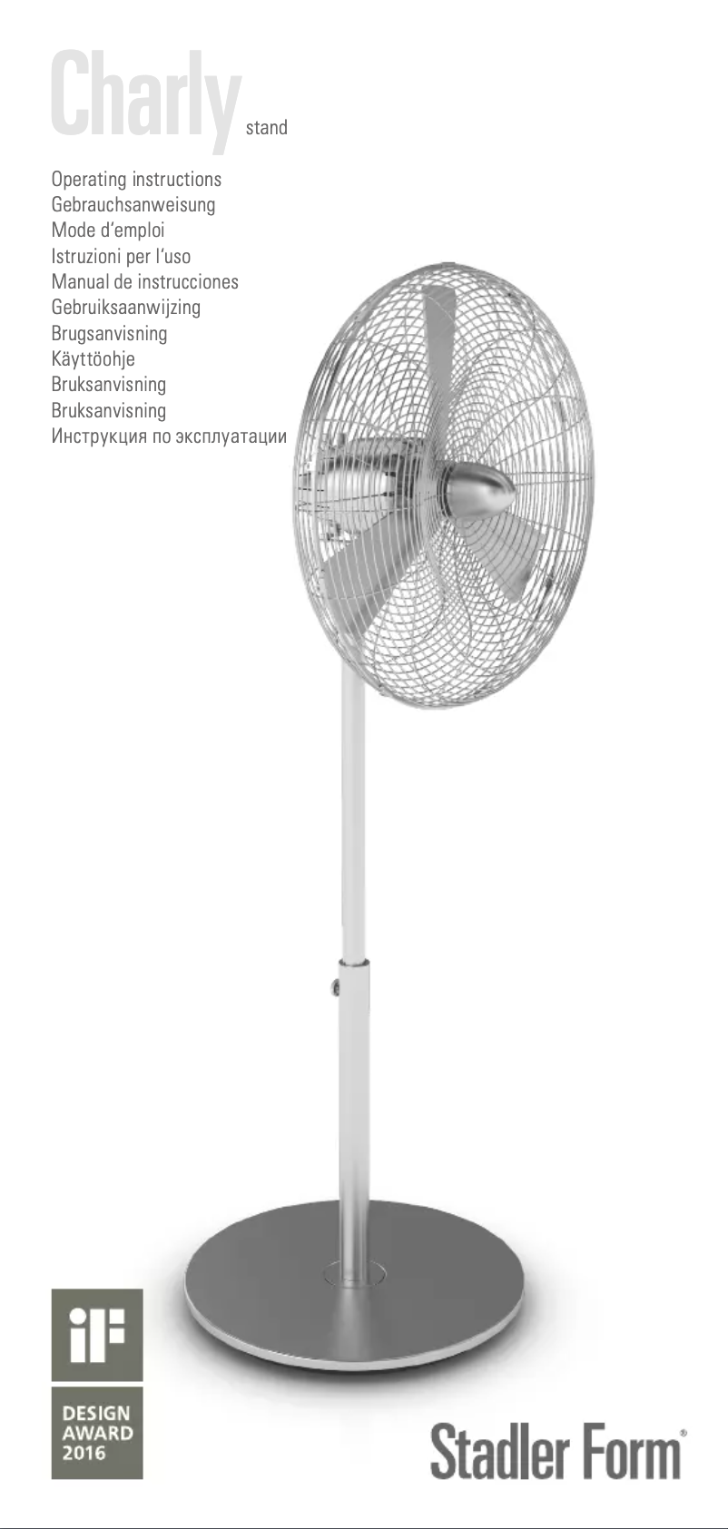Página 1 del manual Manual de usuario Stadler Form Charly Stand