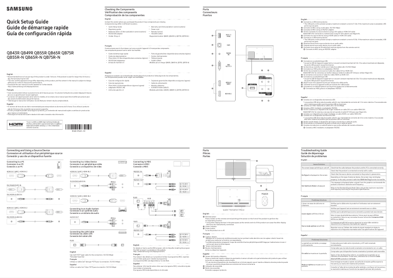Image de la première page du manuel de l'appareil QB75R-N