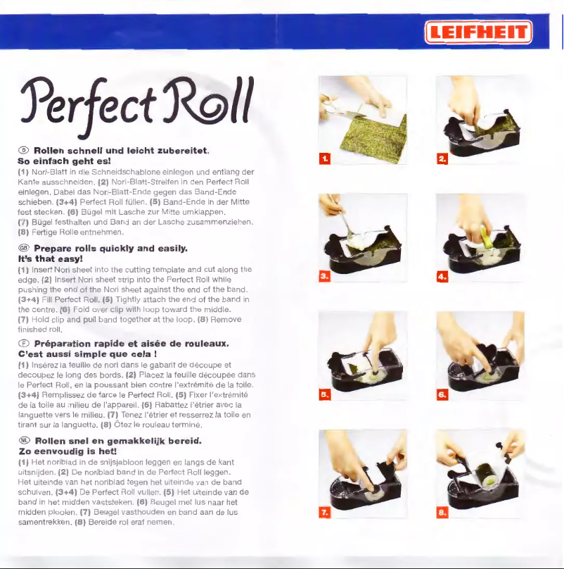 Page 1 de la notice Manuel utilisateur Leifheit Perfect Roll