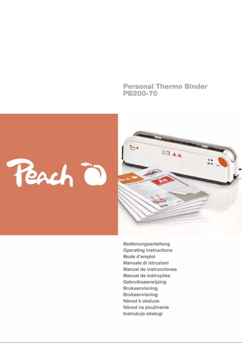 Page n°1 - Manuel utilisateur Peach PB200-70