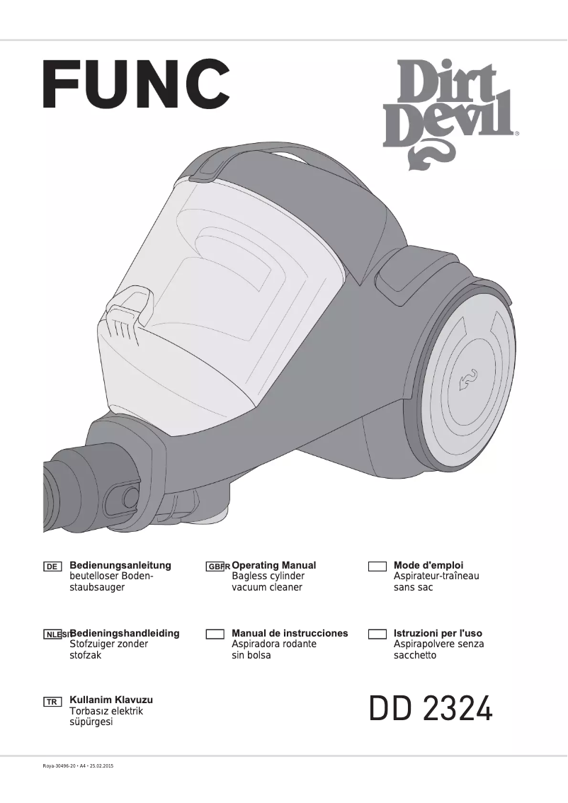 Page 1 de la notice Manuel utilisateur Dirt Devil Func DD2324