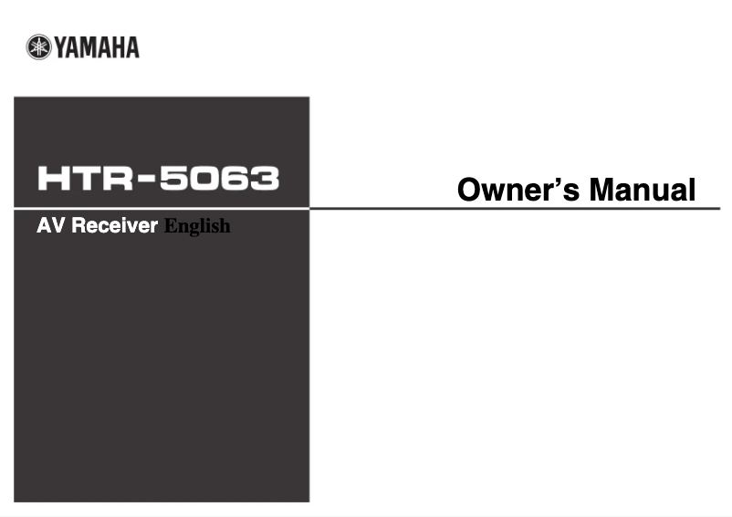 Página 1 del manual Manual de usuario Yamaha HTR-5063