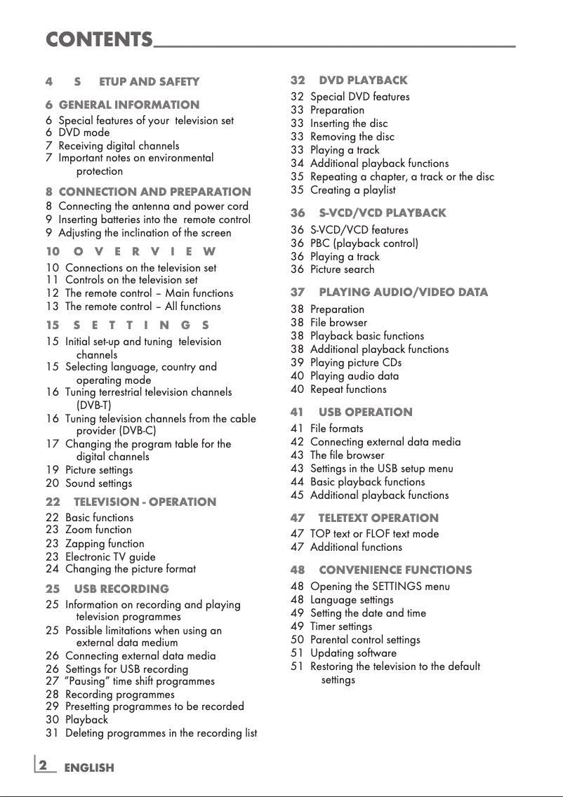 Page 1 de la notice Manuel utilisateur Grundig 22 VLE 2100 DVD