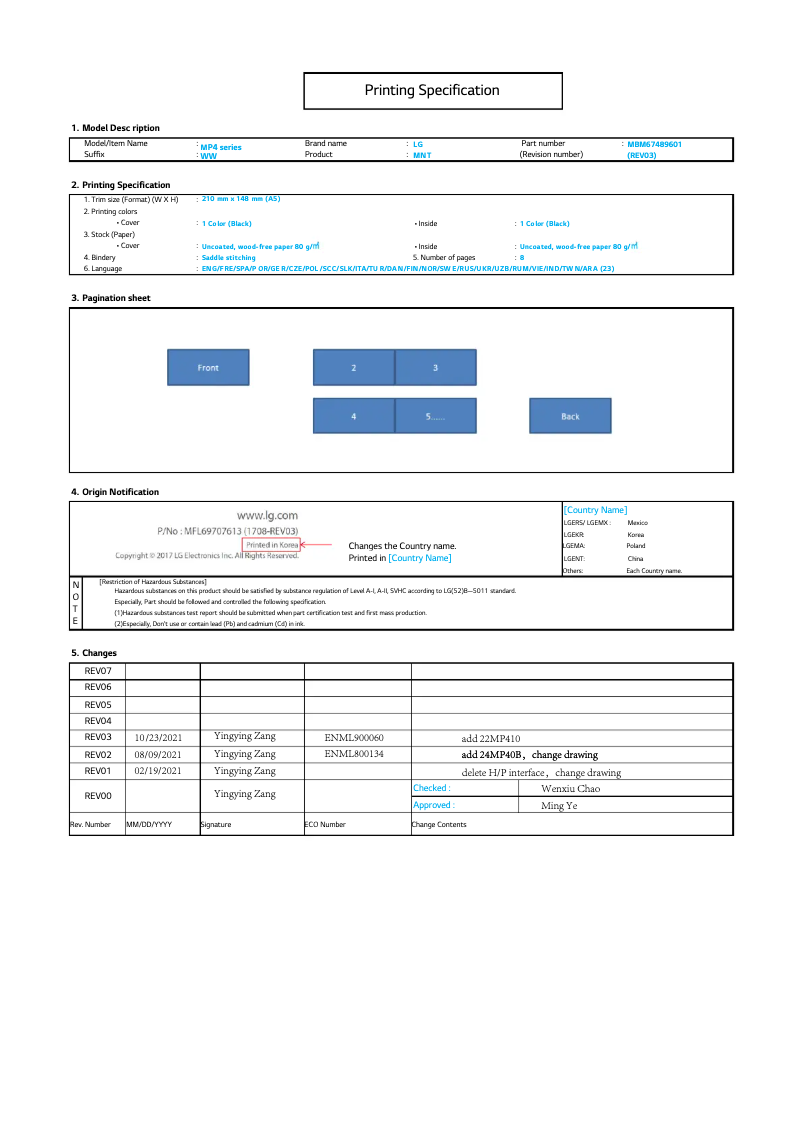 Image de la première page du manuel de l'appareil 24MP400