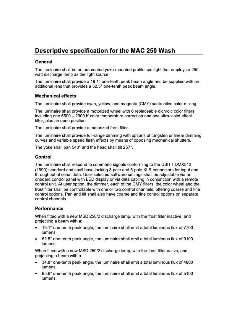 Image de la première page du manuel de l'appareil MAC 250 Wash