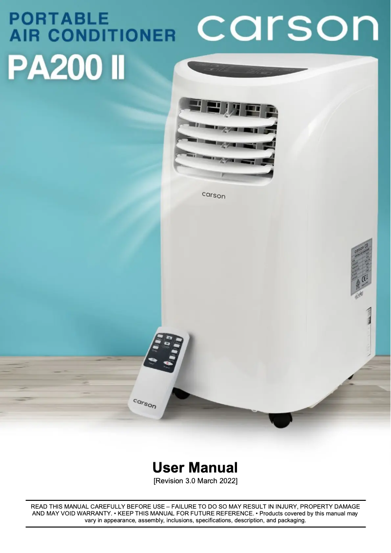 Image de la première page du manuel de l'appareil PA200 II