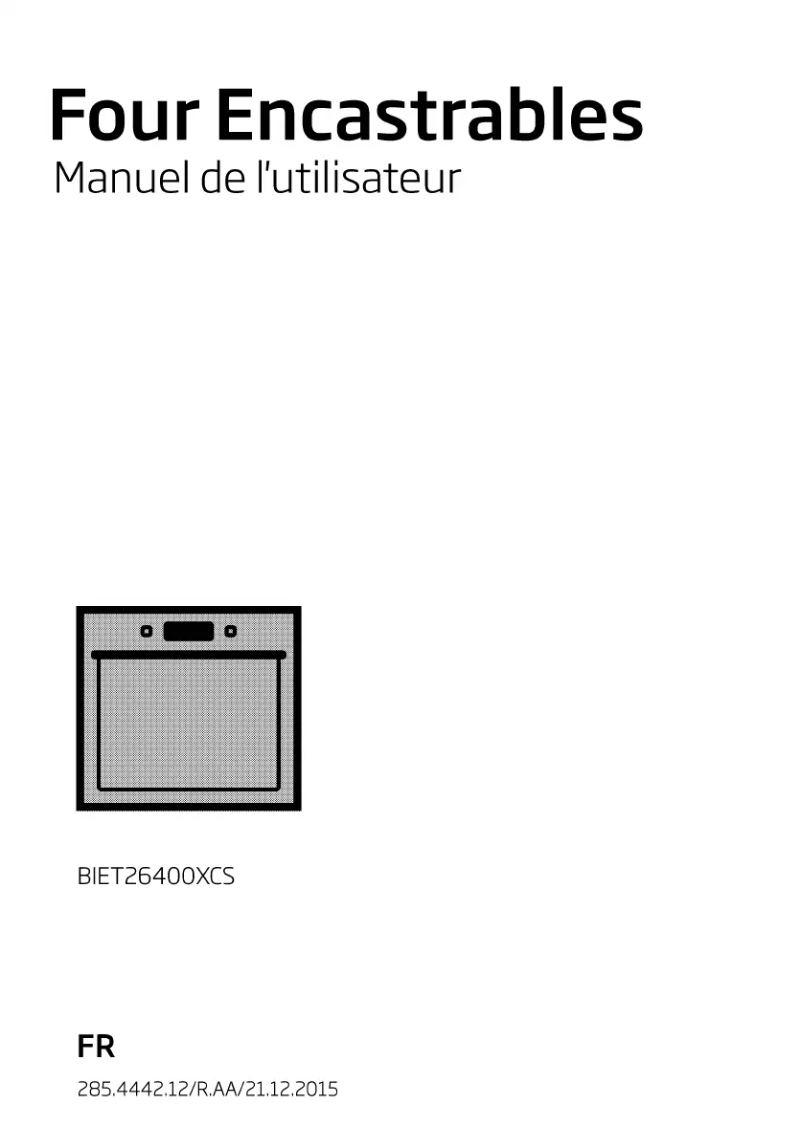 Page n°1 - Manuel utilisateur Beko BIET 26400 XCS