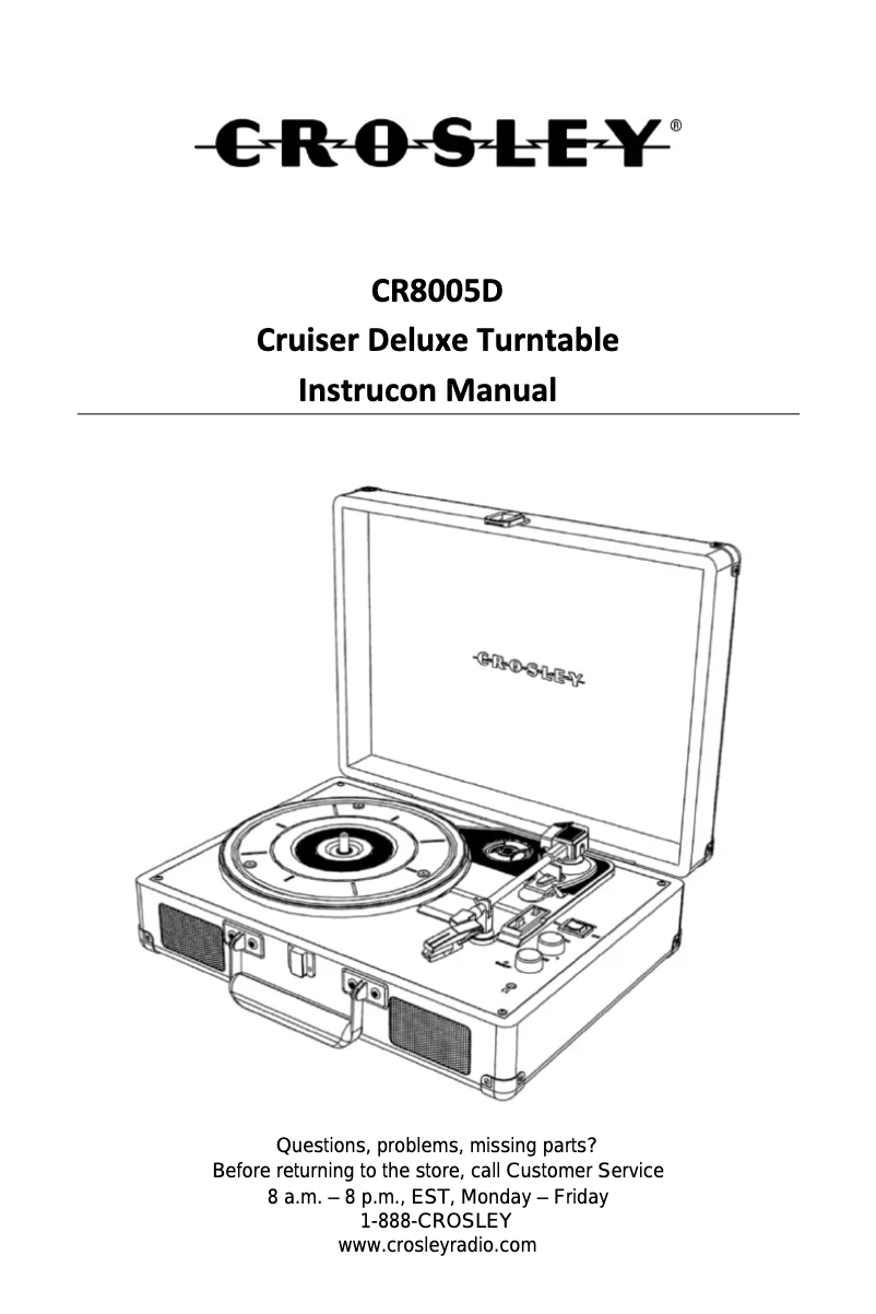 Page 1 de la notice Manuel utilisateur Crosley Cruiser Deluxe