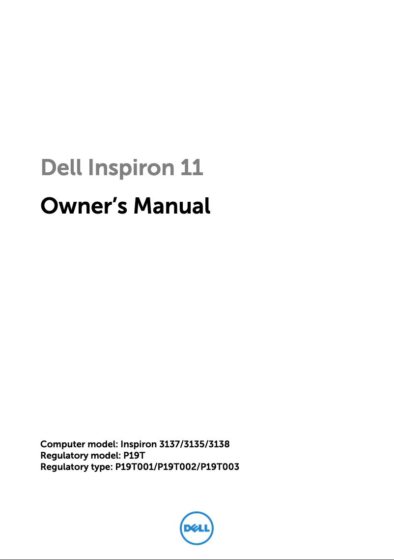Página 1 del manual Manual de usuario Dell Inspiron 3135