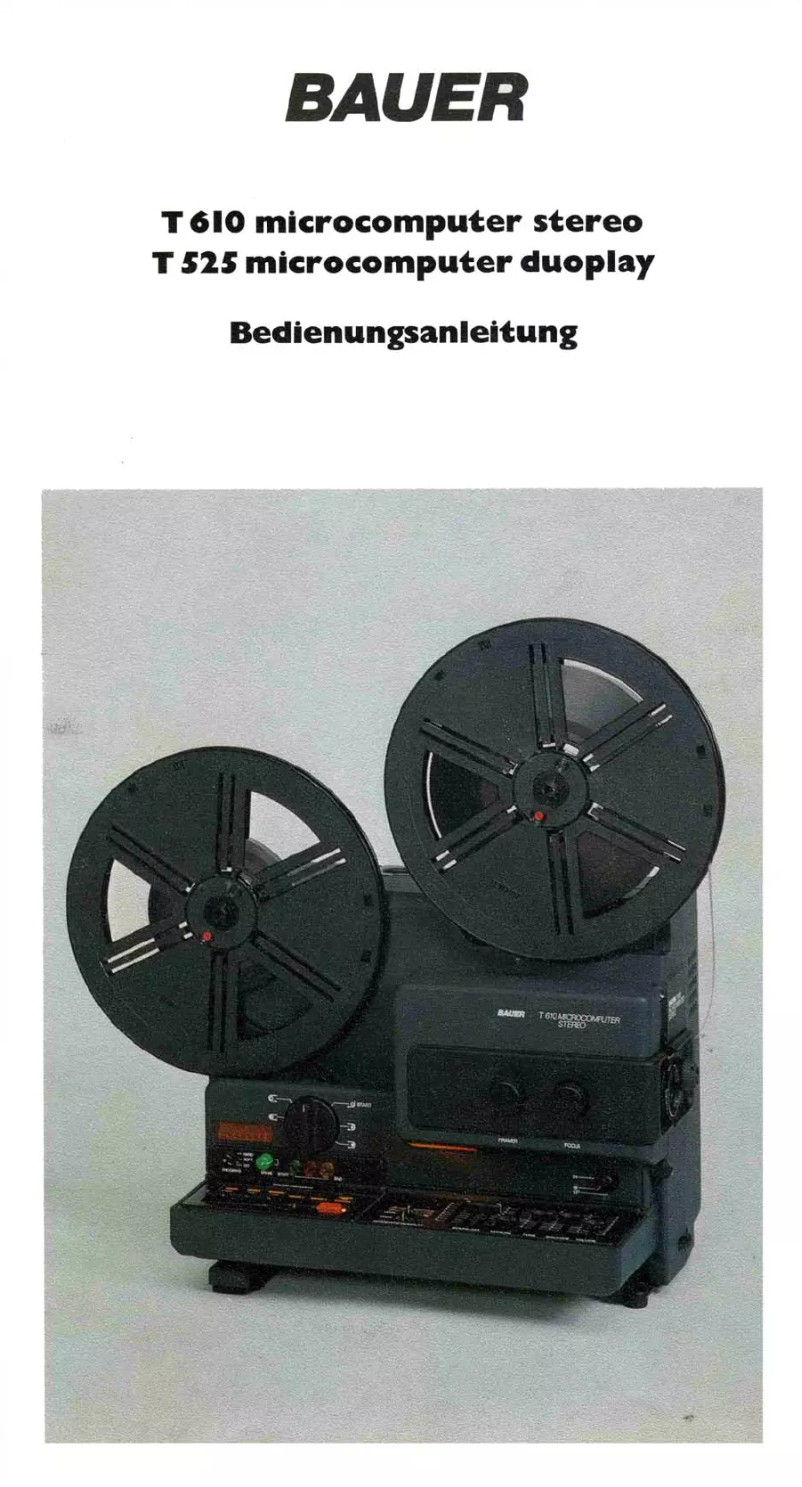 Page n°1 - Manuel utilisateur Bauer T610 Microcomputer Stereo