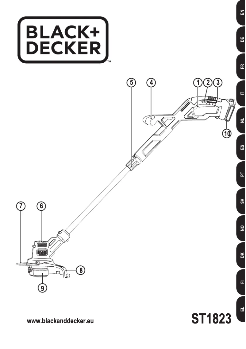 Page 1 de la notice Manuel utilisateur Black & Decker ST1823