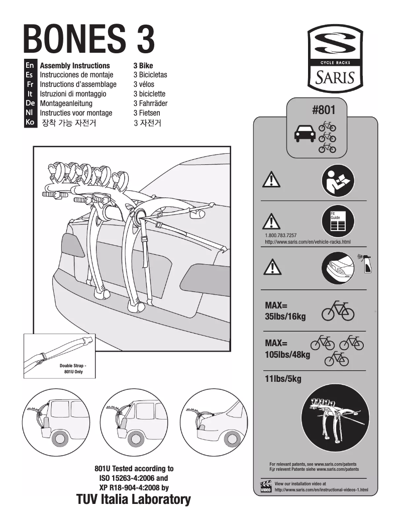 Image de la première page du manuel de l'appareil Bones 3