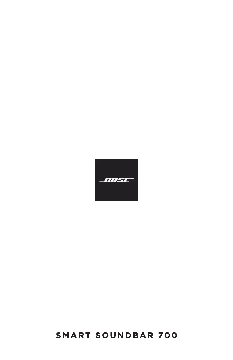Page 1 de la notice Manuel utilisateur Bose Smart Soundbar 700