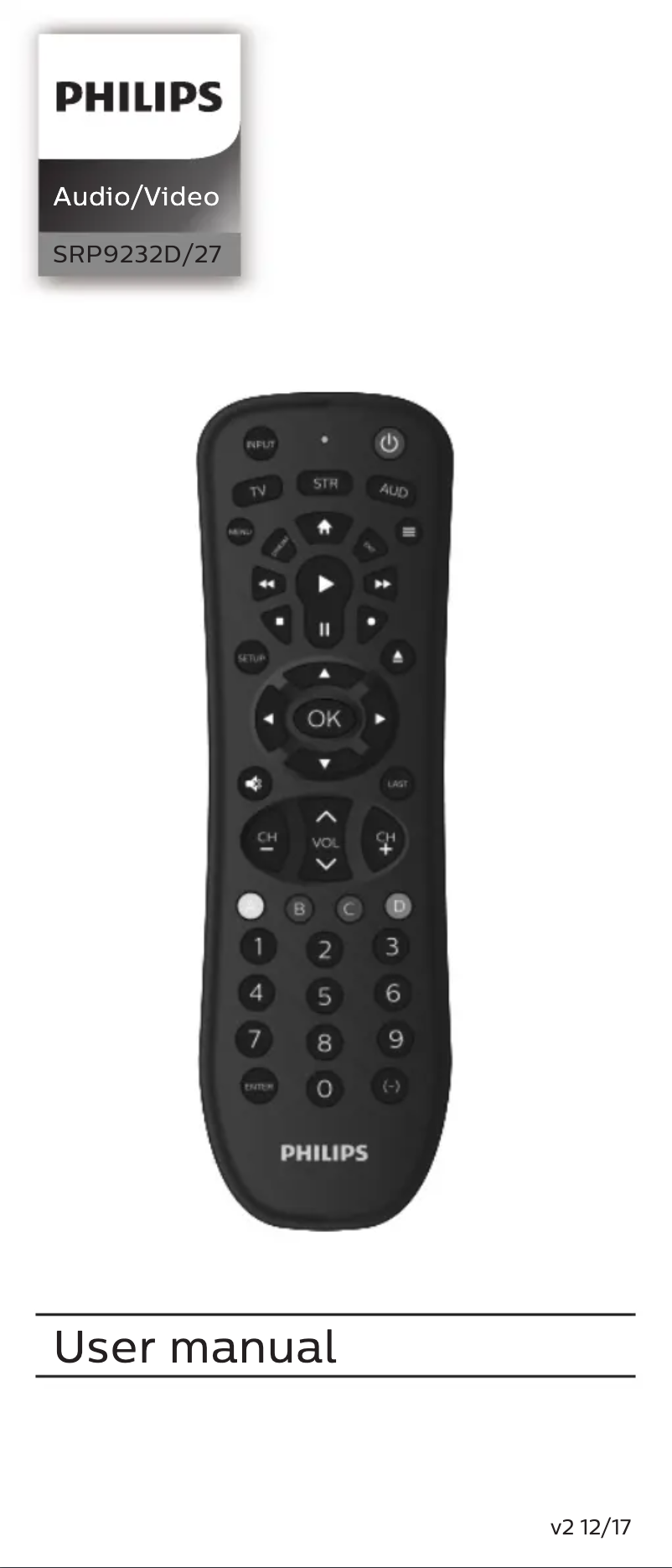 Page n°1 - Manuel utilisateur Philips SRP9232D