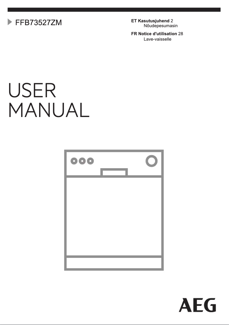 Page n°1 - Manuel utilisateur AEG FFB73527ZM