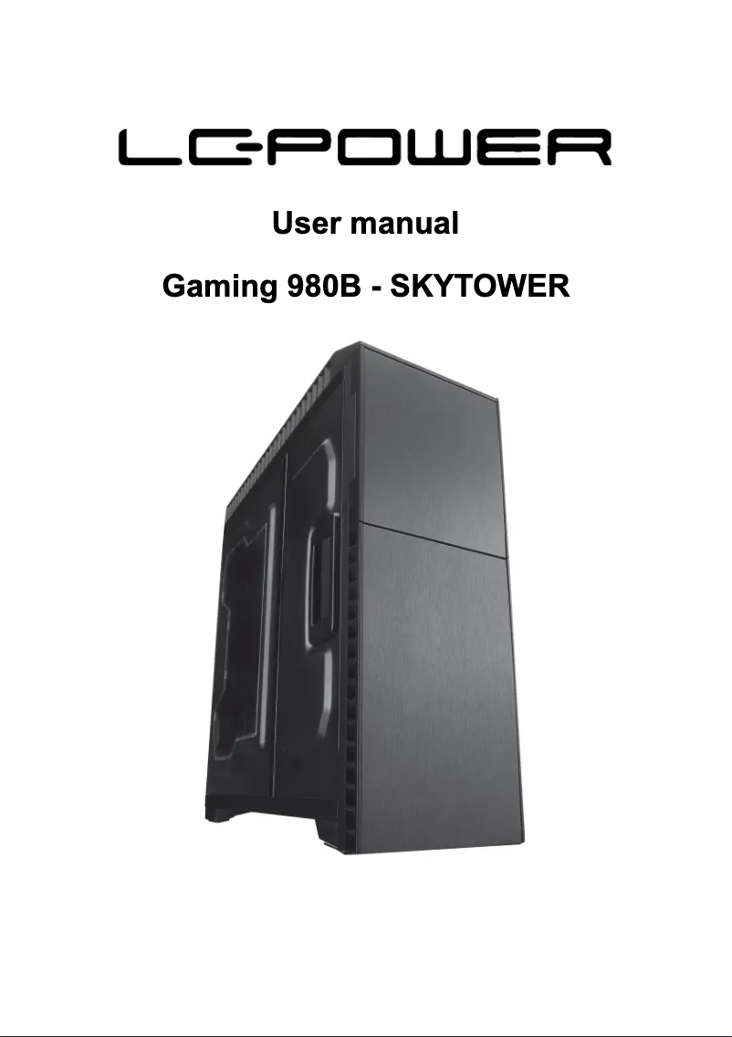 Page 1 de la notice Manuel utilisateur LC-Power Gaming 980B