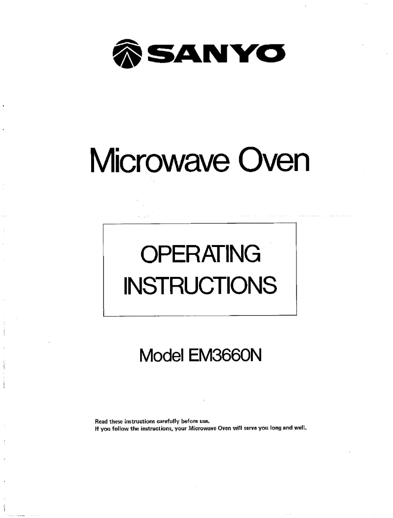 Page n°1 - Manuel utilisateur Sanyo EM-3660N