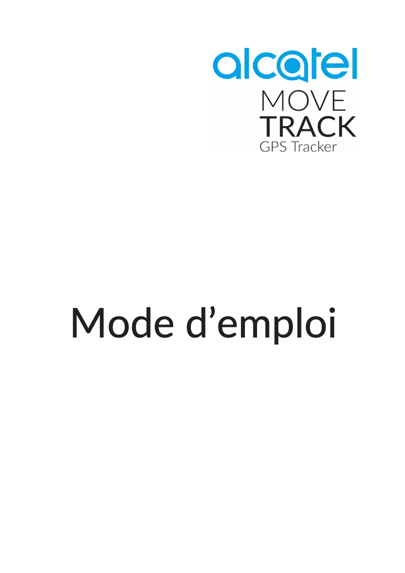 Page 1 de la notice Manuel utilisateur Alcatel Move Track