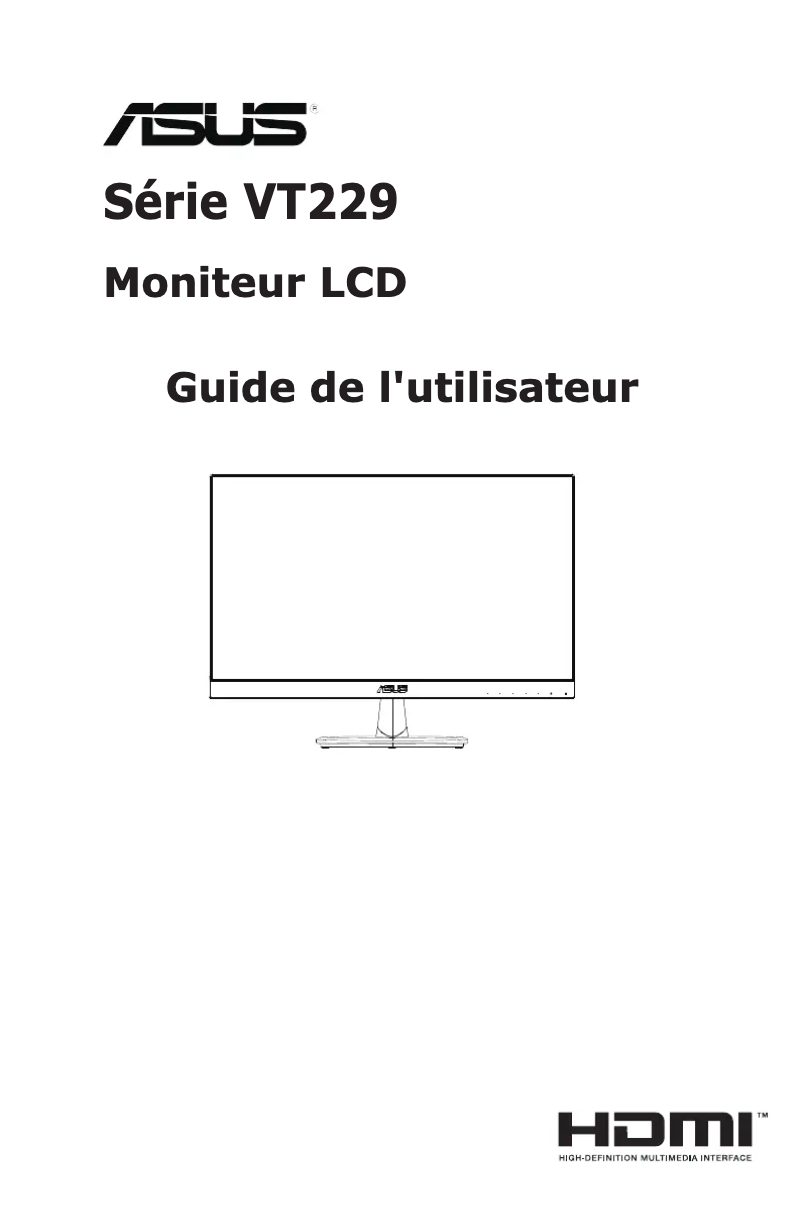 Page n°1 - Manuel utilisateur Asus VT229H