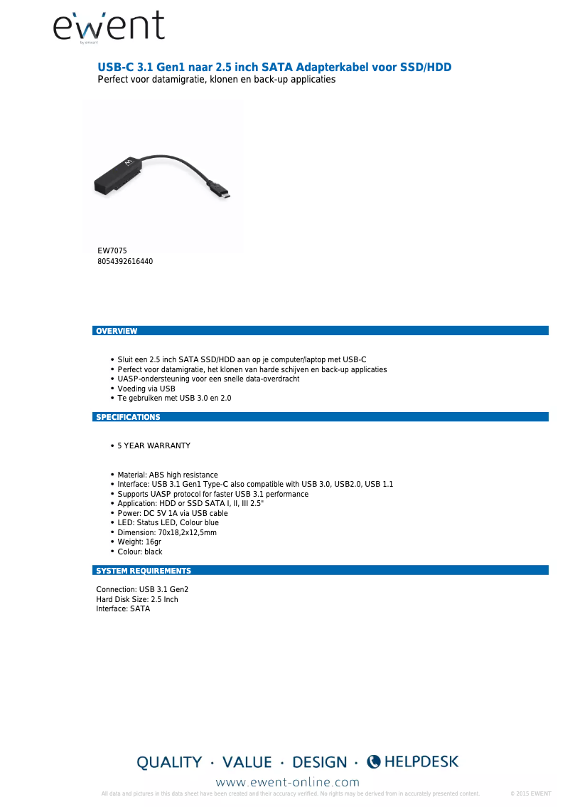 Página 1 del manual Manual de usuario Ewent EW7075