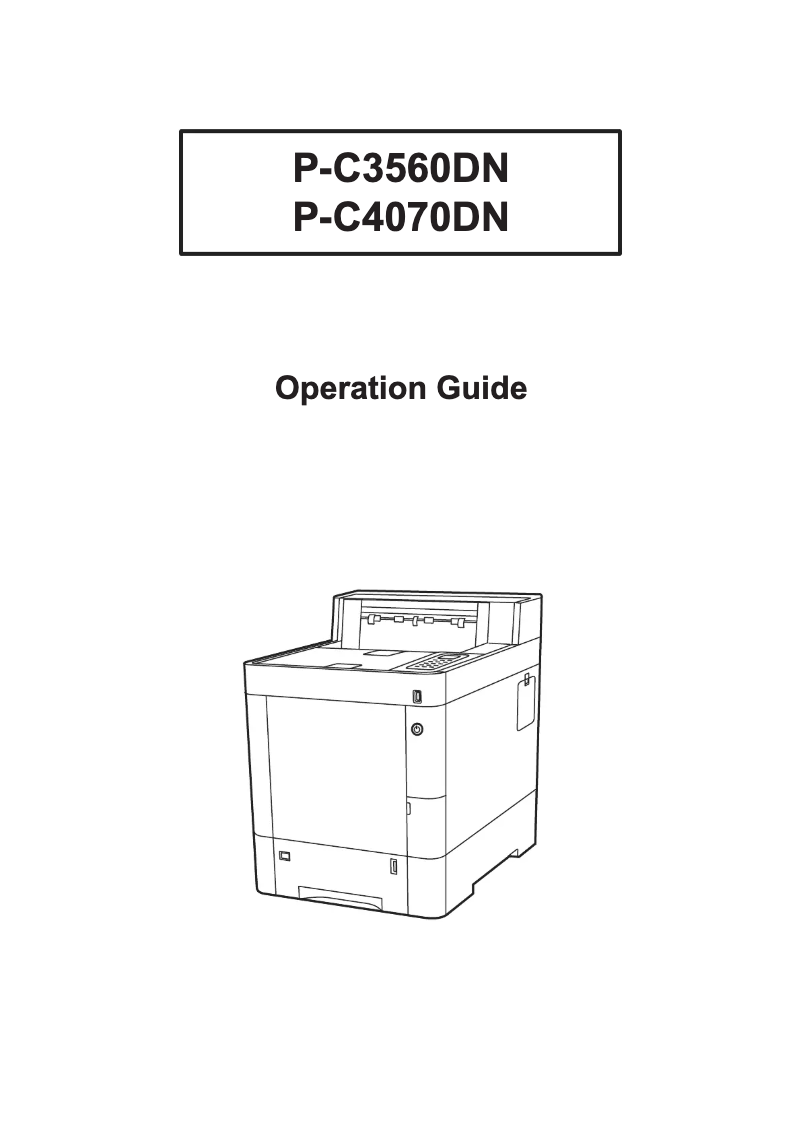 Page 1 de la notice Manuel utilisateur Triumph-Adler P-C4070DN