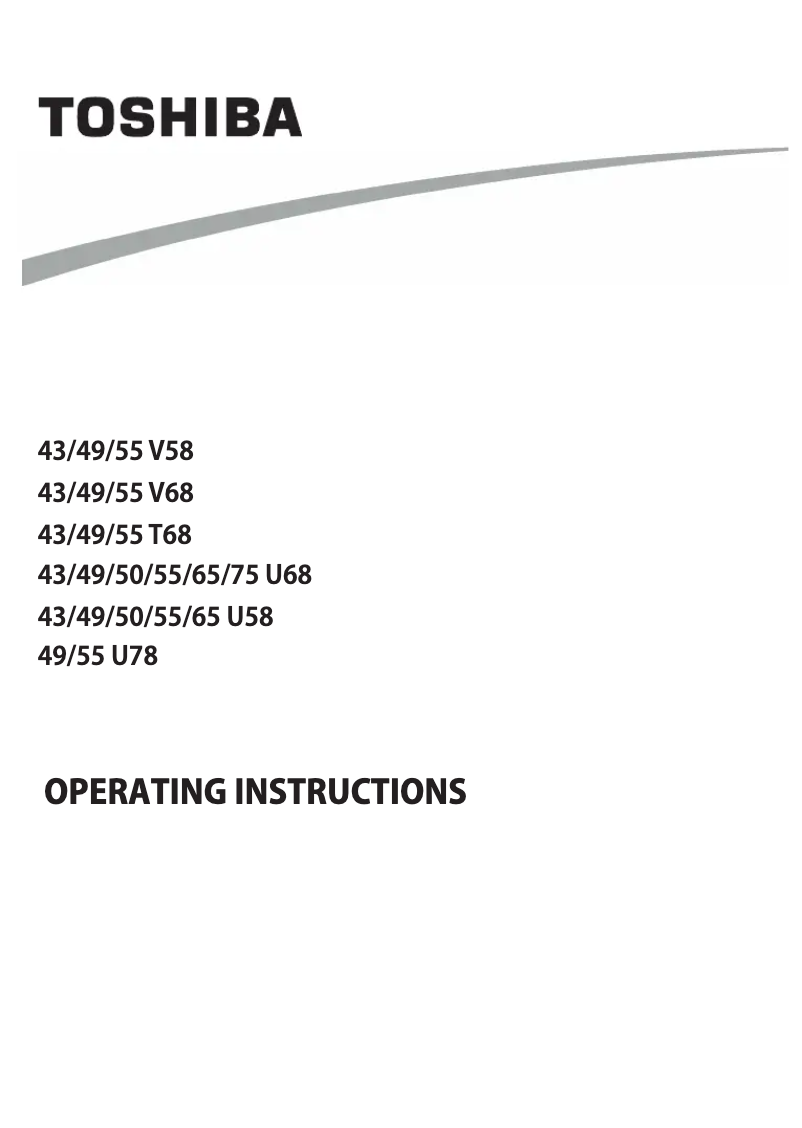 Page n°1 - Manuel utilisateur Toshiba 65U6863DG