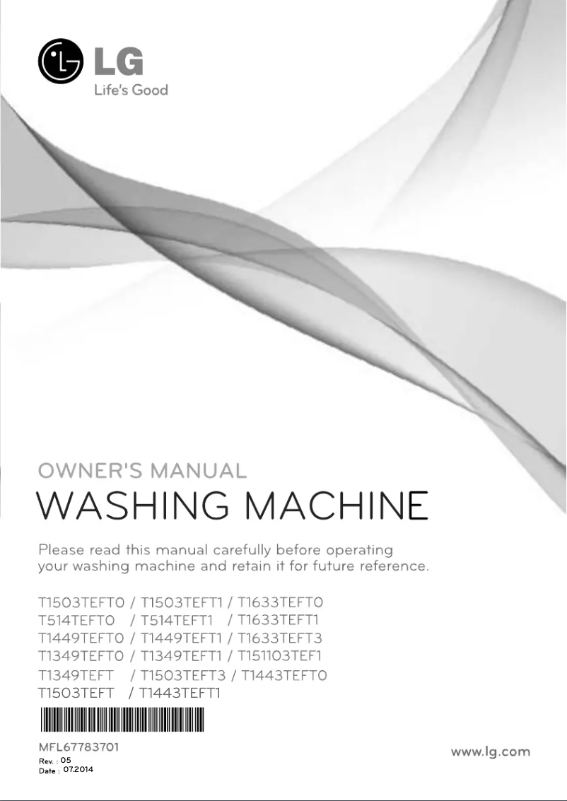 Page 1 de la notice Manuel utilisateur LG T1503TEFT1