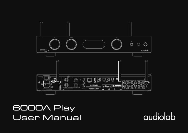 Page 1 de la notice Manuel utilisateur Audiolab 6000A Play