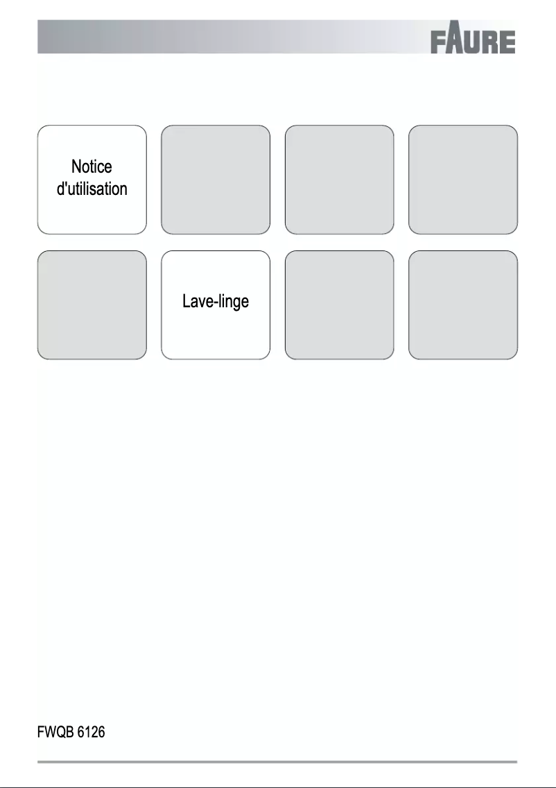 Page 1 de la notice Manuel utilisateur Faure FWQB6126