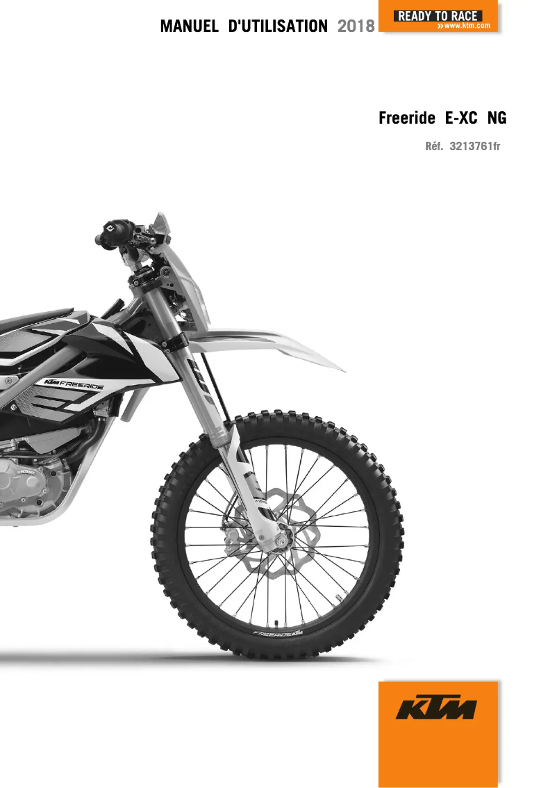 Image de la première page du manuel de l'appareil Freeride E-XC NG (2018)