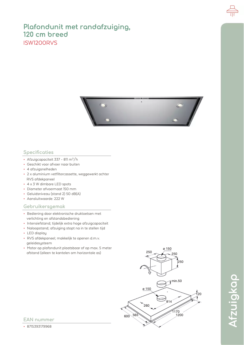 Image de la première page du manuel de l'appareil ISW1200RVS